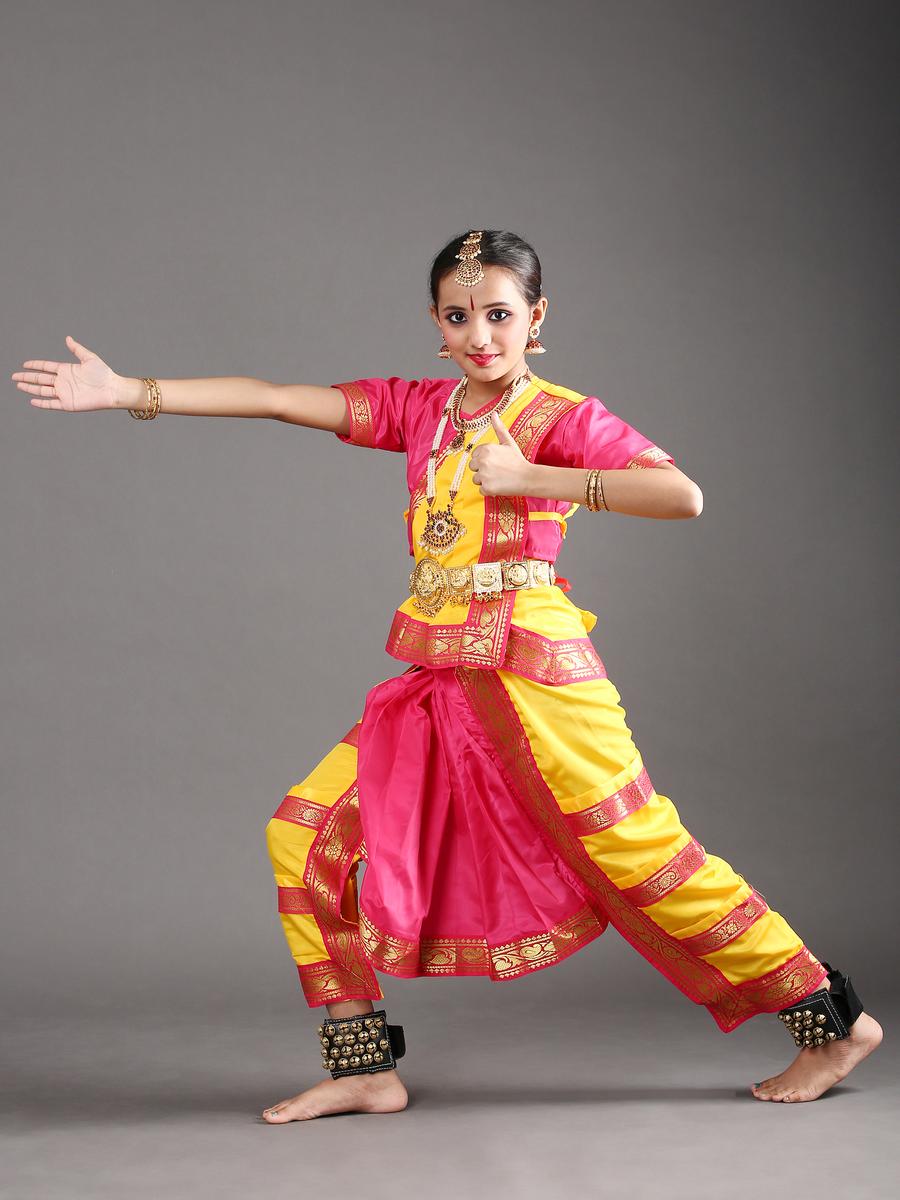 Red Indian Classical Dance Bharatanatyam Dress – Sulbha Fashions